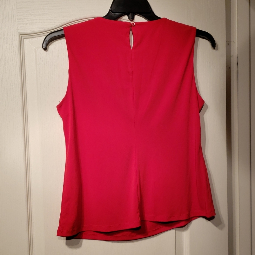 Calvin Klein Red Sleevless Blouse - Picture 3 of 3